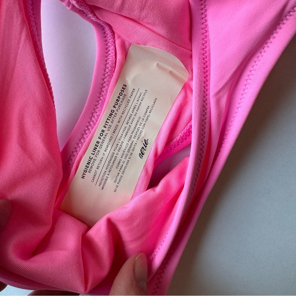 NEW Aerie Full Coverage Pink Bikini Bottom Size Medium - Picture 6 of 7